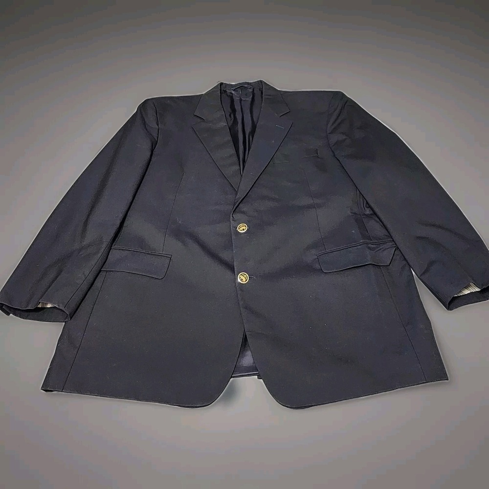 Brooks Brothers Blazer Mens 46L Navy Blue Loro Piana Wool Madison 1818 Jacket